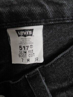 Levi's 517 Slim Fit Bootcut Jeans - Black Denim